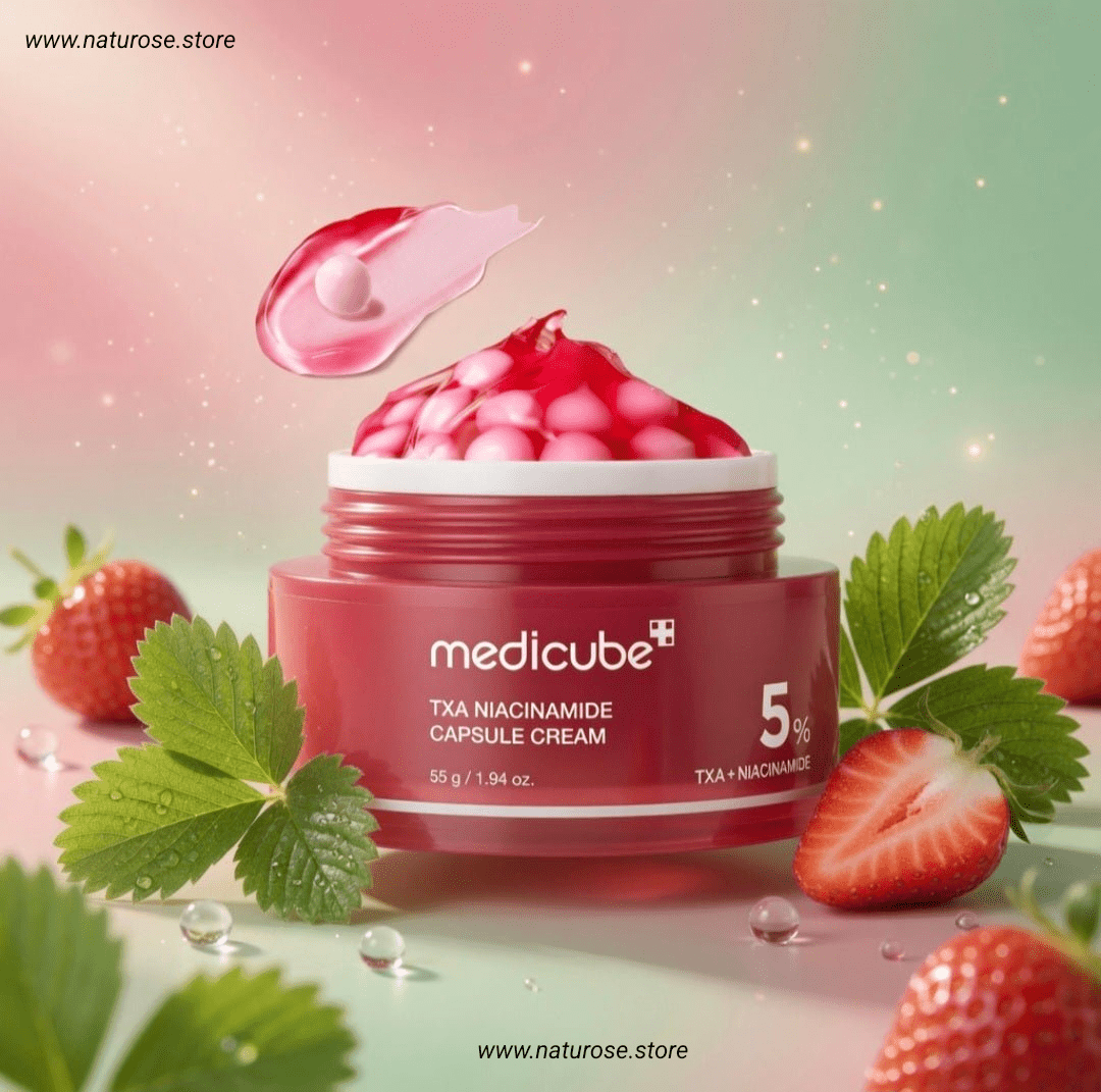 Crème Capsule Coréenne Niacinamide TXA 5% — Éclat, Anti-Taches & Teint Unifié | Medicube 55g - NatuRose naturose.store