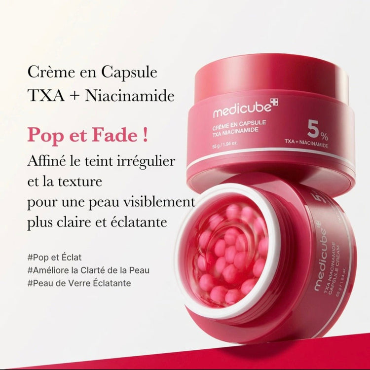 Crème Capsule Coréenne Niacinamide TXA 5% — Éclat, Anti-Taches & Teint Unifié | Medicube 55g - NatuRose naturose.store