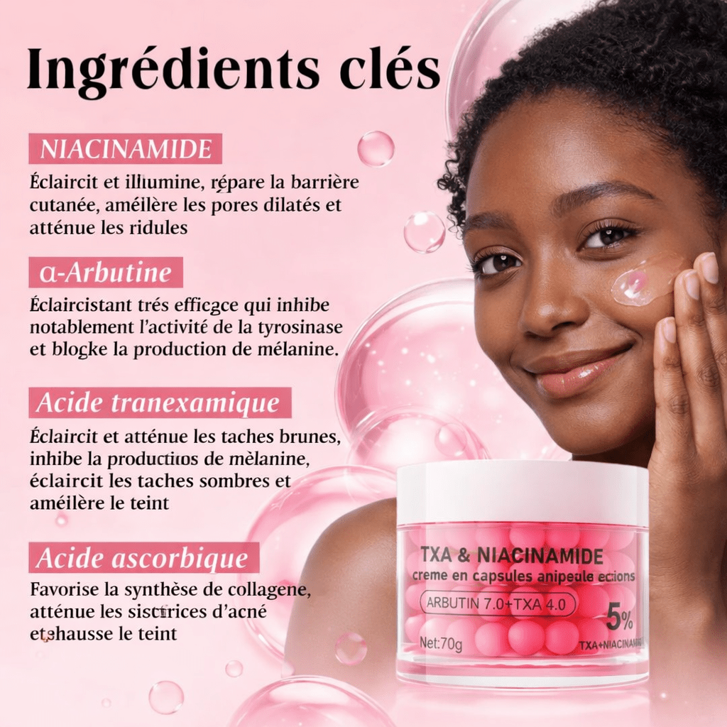 CRÈME CAPSULES ANTI-ÂGE & ANTI-TACHES DOLANJN TXA + NIACINAMIDE & ARBUTINE 7% | STOCK LIMITÉ - NatuRose